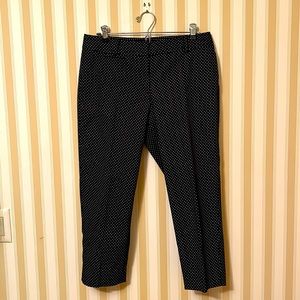Talbot’s Signature Black & White pin dot crop pants, Size 6P